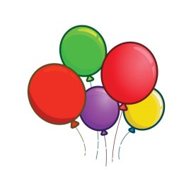 Colorful balloons vector png