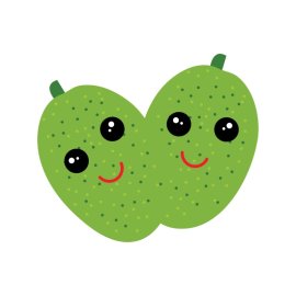 Cute breadfruit png vector for free