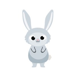 Cute bunny png  cartoon rabbit vector