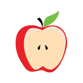 Free png apple slice flat design fruit vector