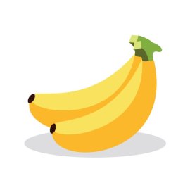 Free vector flat png of a simple banana
