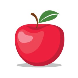 Free vector isolated apple cartoon