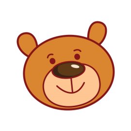 Free vector png cute bear face cartoon