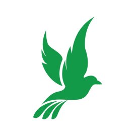 Green bird png flying vector bird silhouette