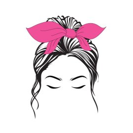 Mom life png pink bandana png messy bun png mom eyes png