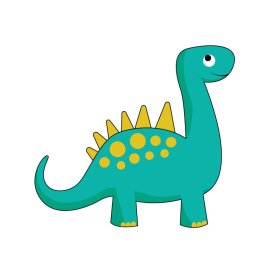 Happy dinosaur png green stegosaurus vector design for children books