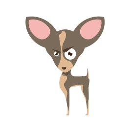 Long leg dog with big ears vector