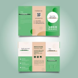 Aesthetic company trifold brochure leaflet