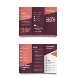 Professional burgundy color creative brochure flyer