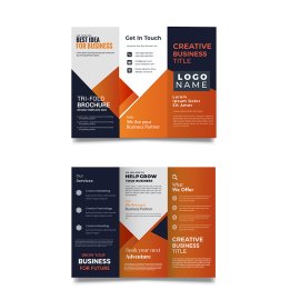 Creative abstract trifold brochure leaflet
