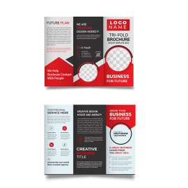 Creative trifold abstract style flyer brochure