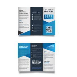 Free vector creative trifold brochure flyer