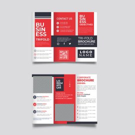 Simple informational vector brochure