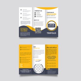 Business creative business trifold brochure vector