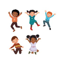 Cartoon character illustration png dancing together