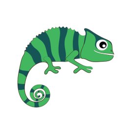 Chameleon png vector green insect cartoon
