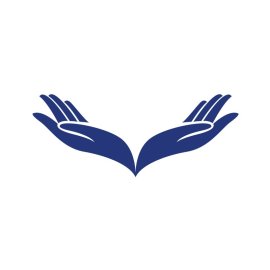 Charity hands png blue silhouette Alchemy esoteric magic celestial talisman Vector Image