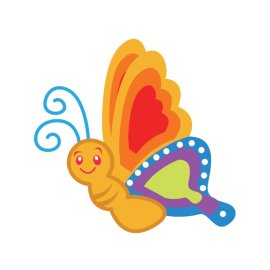 Butterfly png, Colorful butterfly vector png