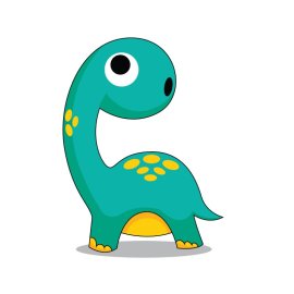 Cute Dinosaur png vector green color cartoon mascot