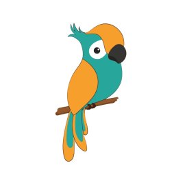 Cute parrot png vector bird colorful bird