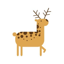 Deer png flat design deer animal vector