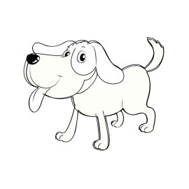 Dog outline png vector dog cartoon