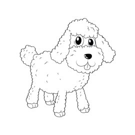 Furr dog vector outline dog png