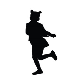 Girl silhouette png dancing black silhouette vector