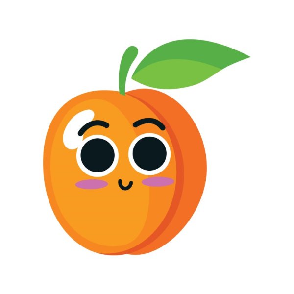 kawai apricot png cute mascot vector - freepng