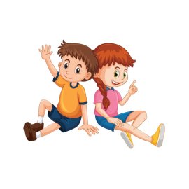 kids illustration png waving hands vector