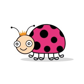 lady bird queen cartoon png vector