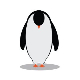 Penguin png simple vector cartoon design vector