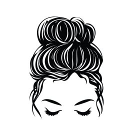 Messy bun png hair png hair with lashes png mom life png - freepng