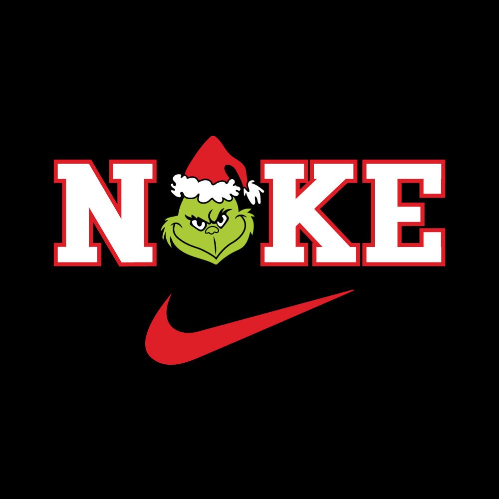 Christmas Grinch Funny Nike Logo Black color SVG, Christmas Grinch ...