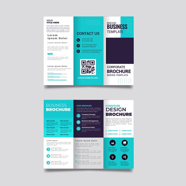 Creative corporate business trifold brochure template - freepng