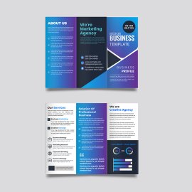 Free modern flyer template with infographic elements