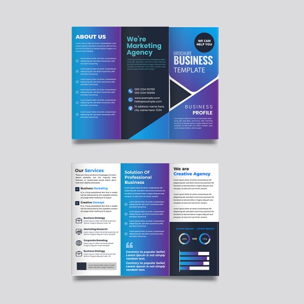 Free modern flyer template with infographic elements - freepng