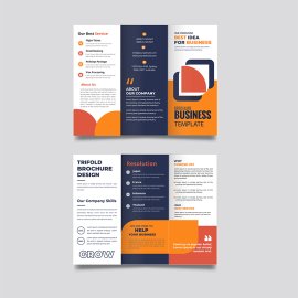 Free vector abstract trifold brochure template
