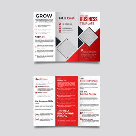 Free vector trifold business brochure template