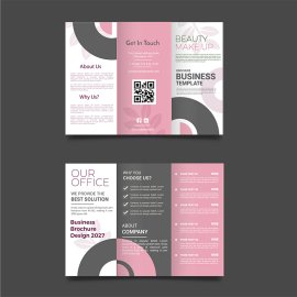 Free vector realistic beauty salon brochure template