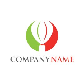Business logo design green red business services vector
