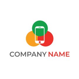 Colorful mobile png vector company logo design