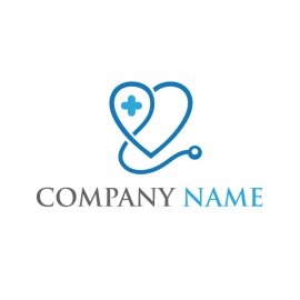 Doctor logo png blue stethoscope health icon vector