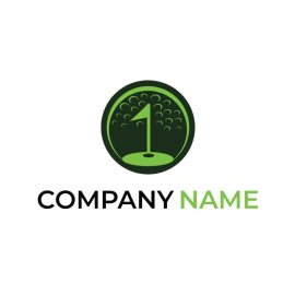 Golf png black green golf logo design vector