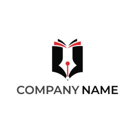 Lawfirm png red black pen logo vector