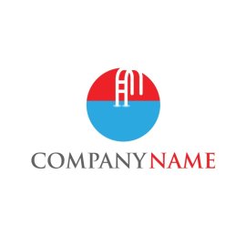 Kindergarten playroom logo design red blue vector