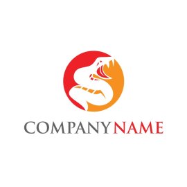 Snake png red yellow logo design vector