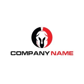 Spartan png, gladiator logo helmet vector