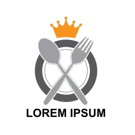 Spoon png restaurant logo png grey color food logo food king vector