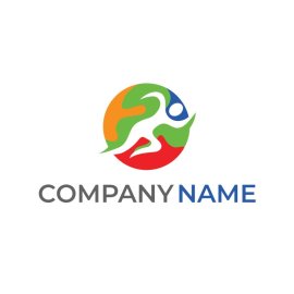 Sports png abstract colorful icon logo vector